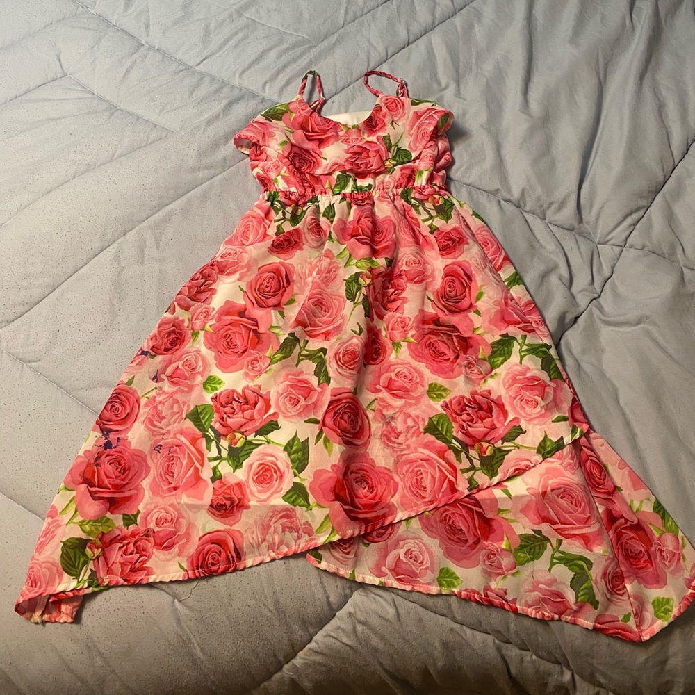 Girls S(5/6) Pink Floral Dress